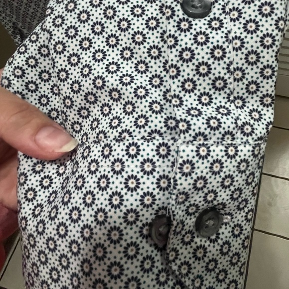 Alfani Button Down Slim Fit Shirt, 16-16 1/2, 32-33, white with black geometric - Picture 7 of 13